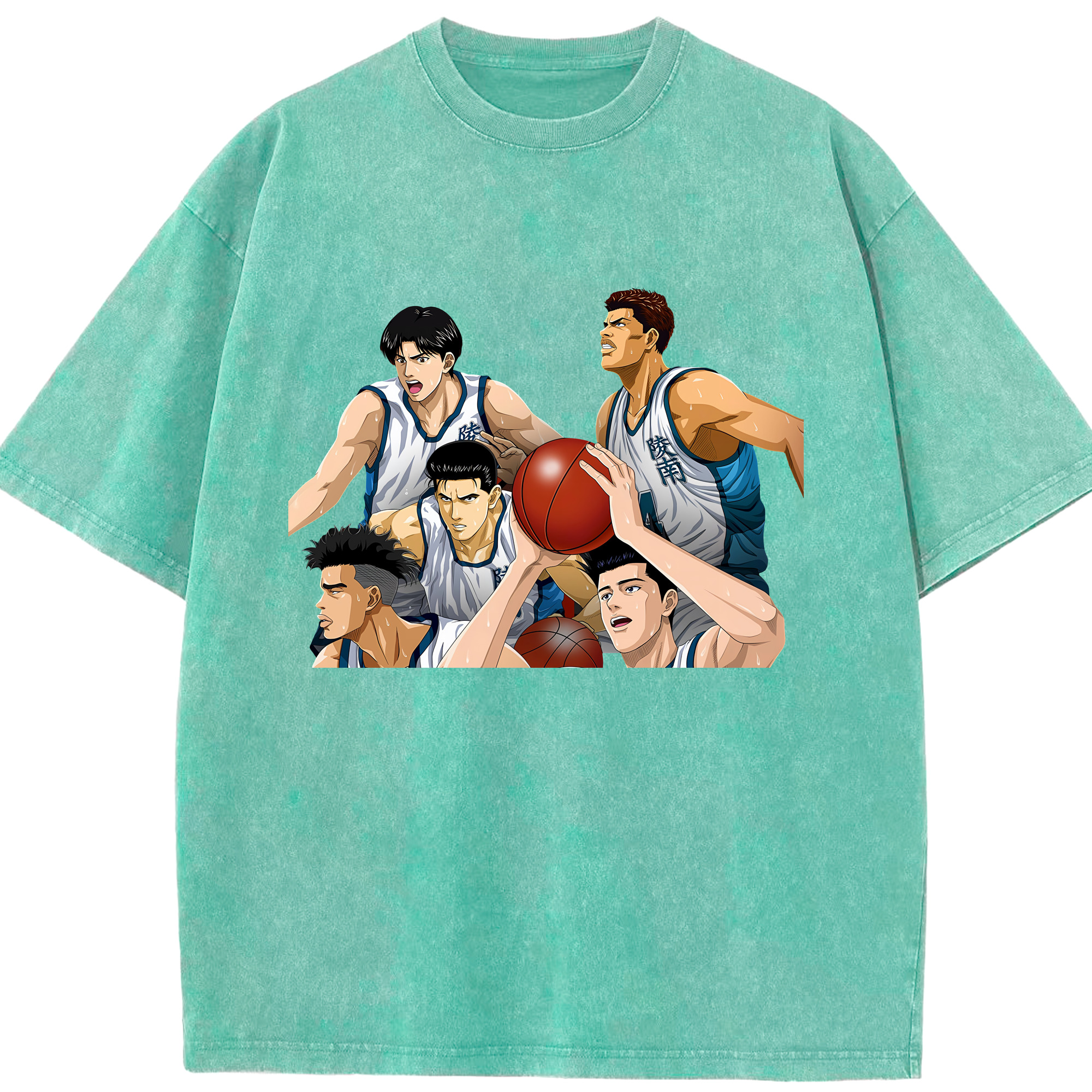 （画像用） SLAM DUNK／スラムダンク 綿100% ヴィンテージ風 半袖Tシャツ（フロントプリント）